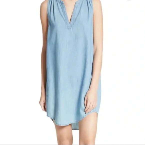 Soft Joie Crissle Chambray Shift Dress S - Picture 2 of 10